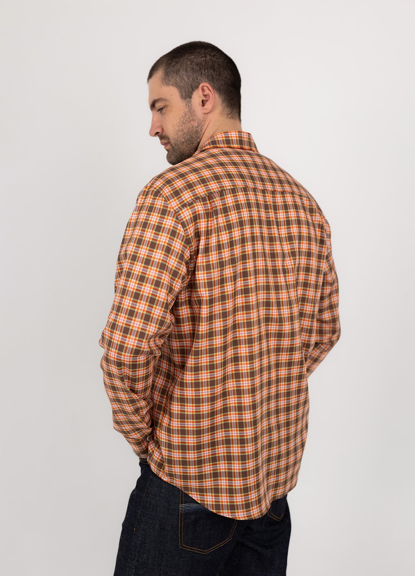 Travel shirt-jacket with pockets- Cotton Check