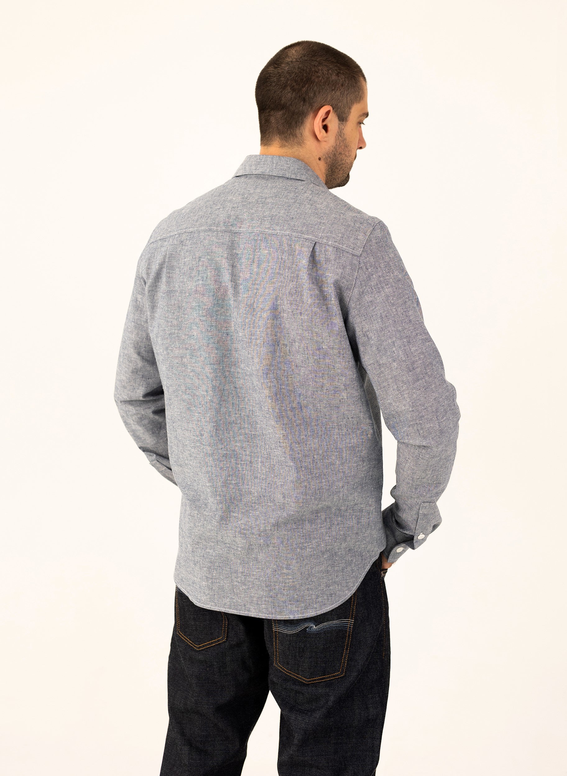 Multi-Pocket Worker Shirt - Blue