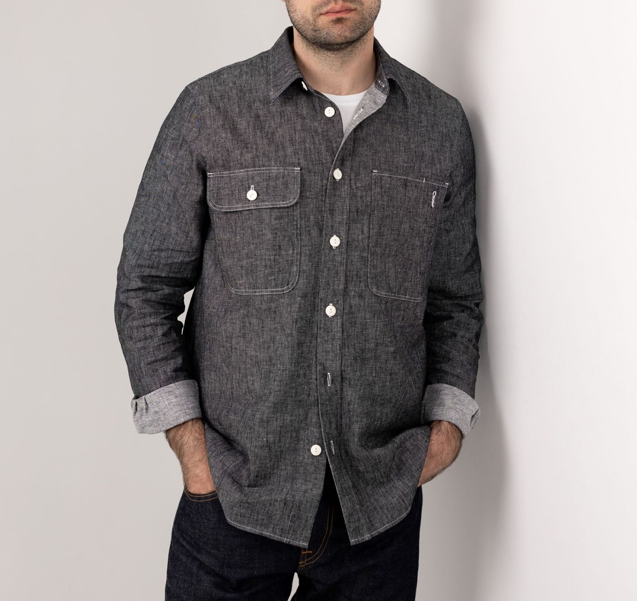 Worker Shirt Cotton Mix-Black
