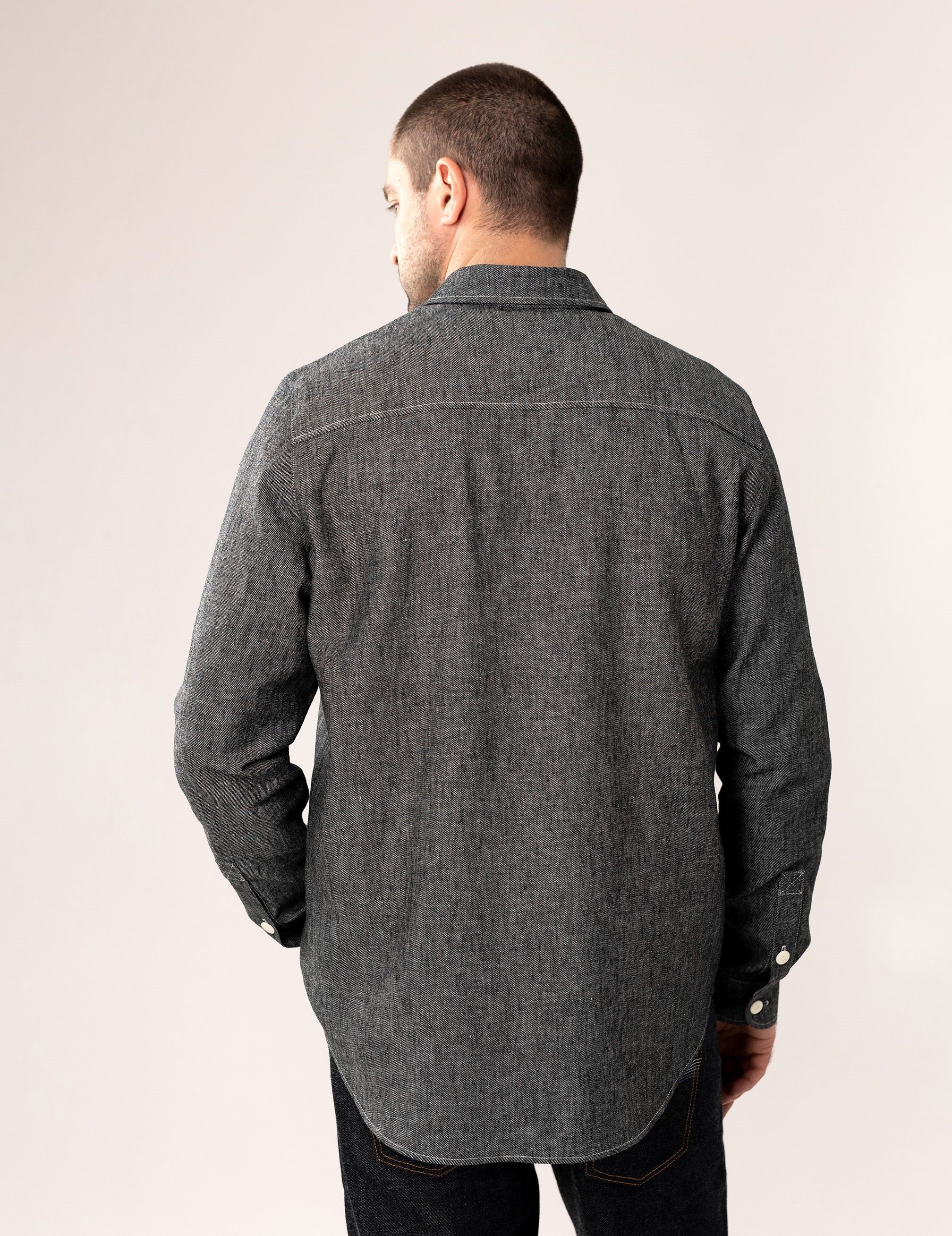 Worker Shirt Cotton Mix-Black