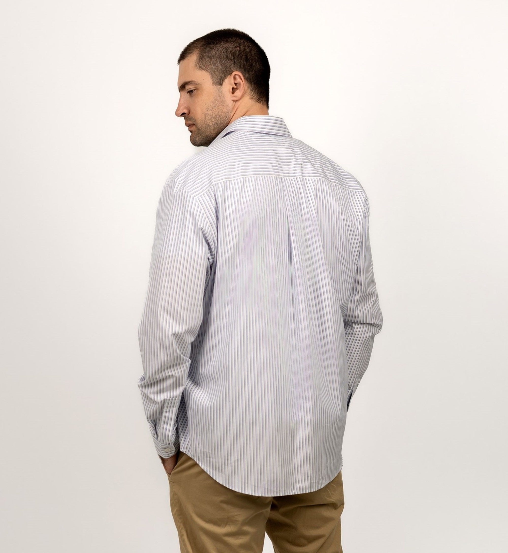 Relaxed Fit Striped Cotton Shirt