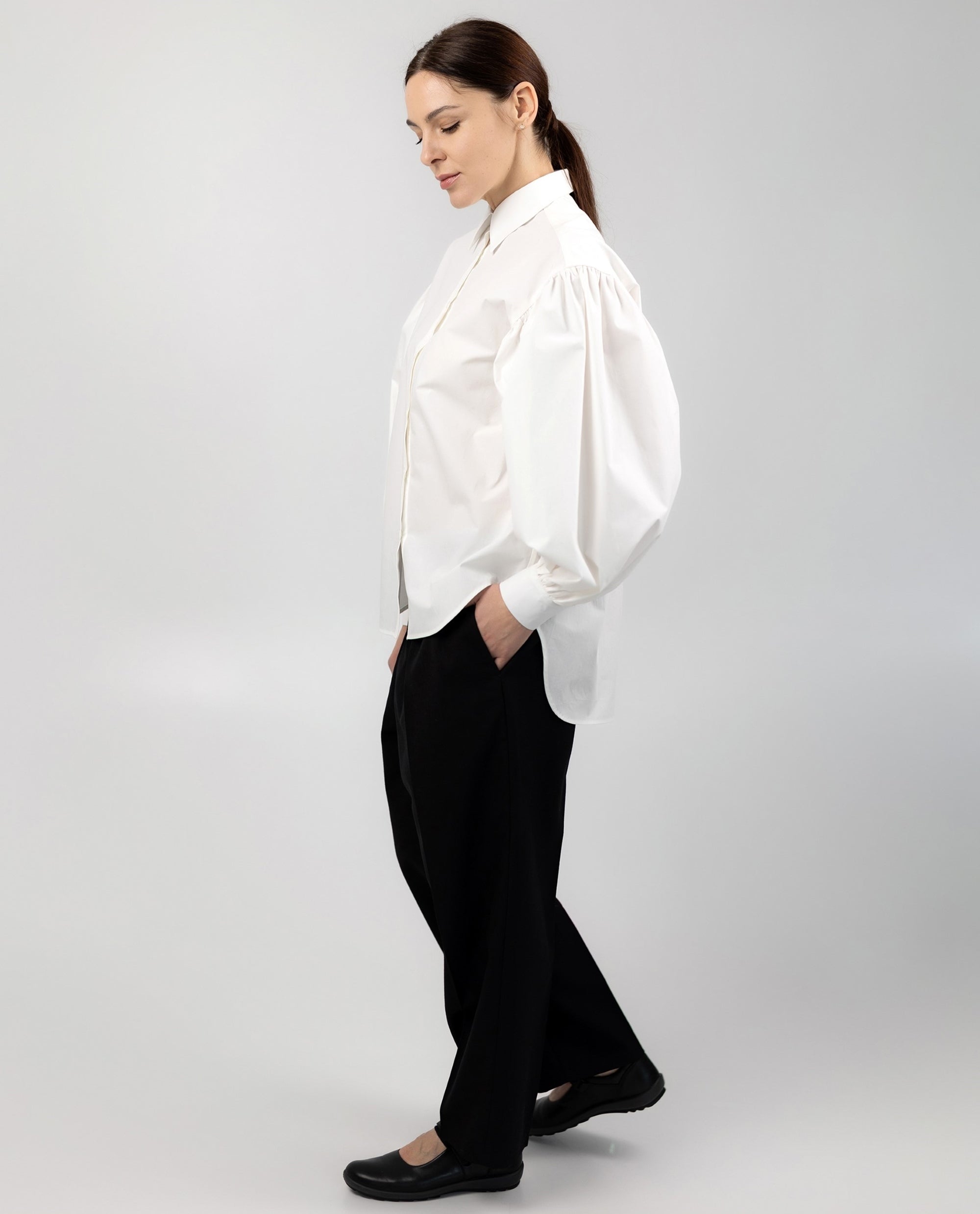 ROMANTIC COTTON SHIRT OFF-WHITE