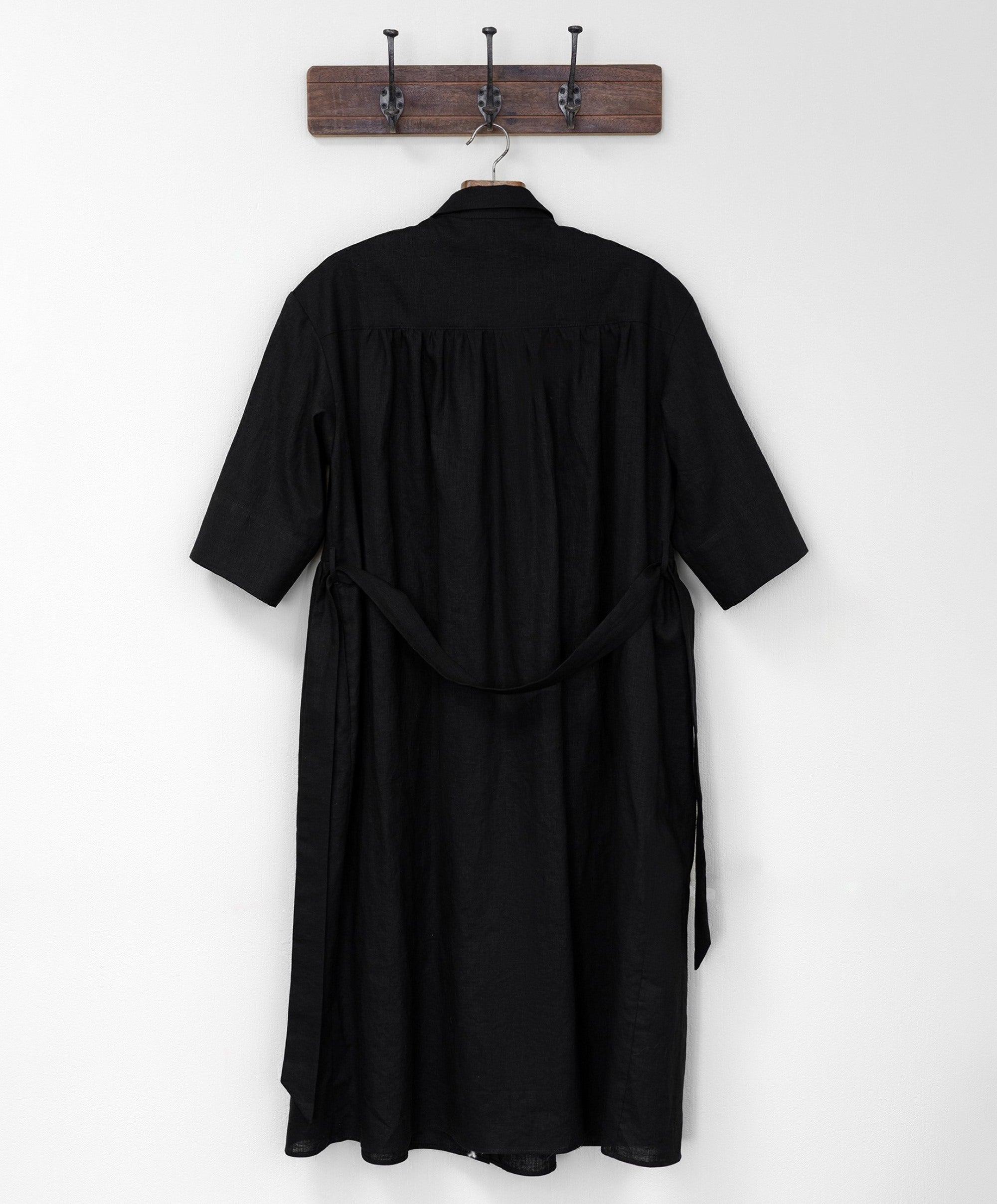 IRENE LINEN MIDI DRESS BLACK