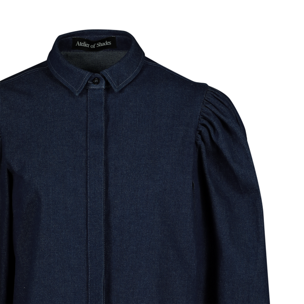 VOLUME SLEEVES DENIM SHIRT №4 IN DARK BLUE