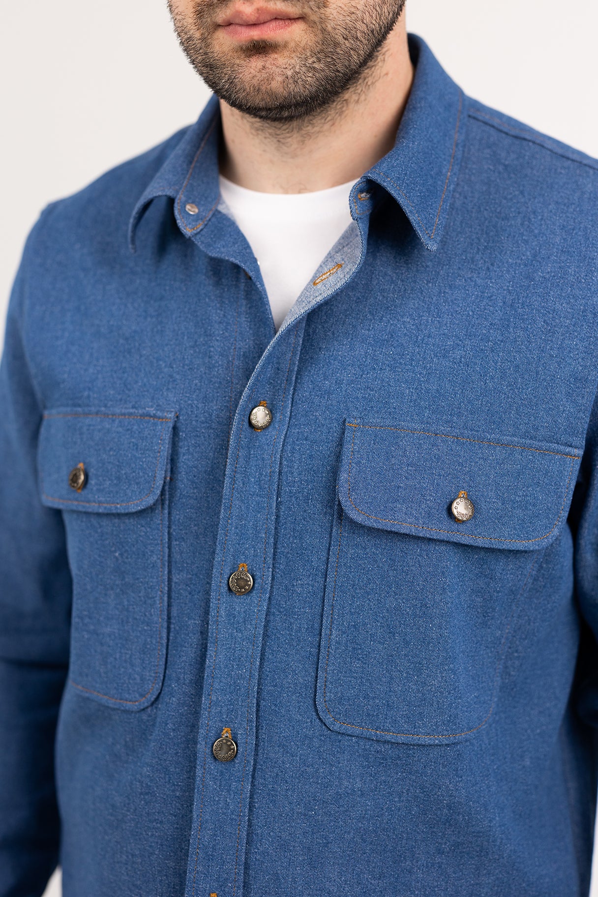 Denim Long-Sleeve Work Shirt