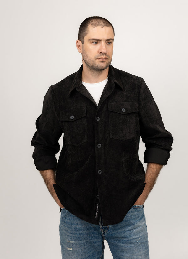 Corduroy Overshirt in Anthracite Grey