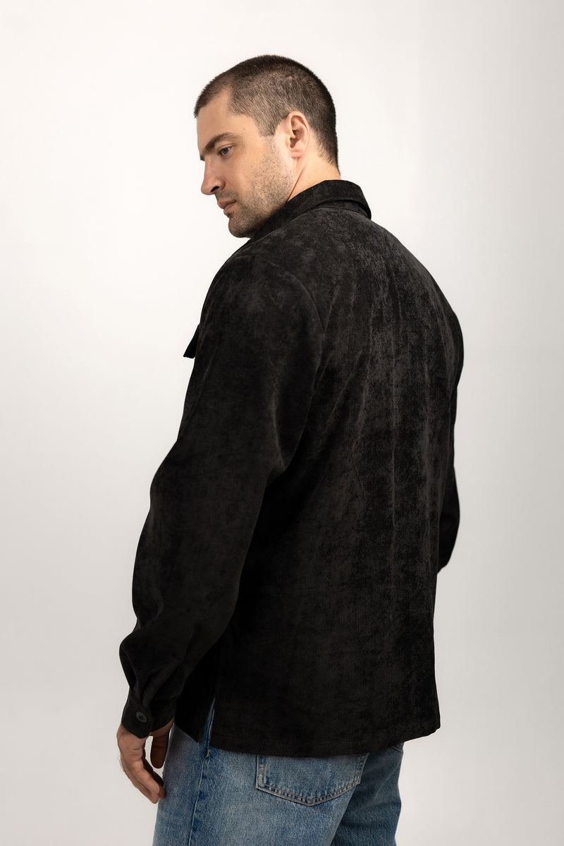 Corduroy Overshirt in Anthracite Grey