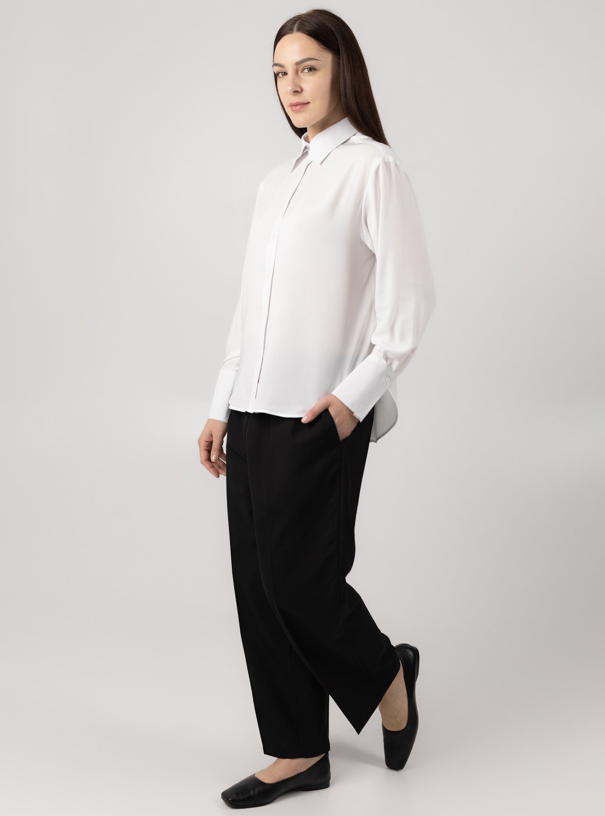 Classic Viscose Blouse White