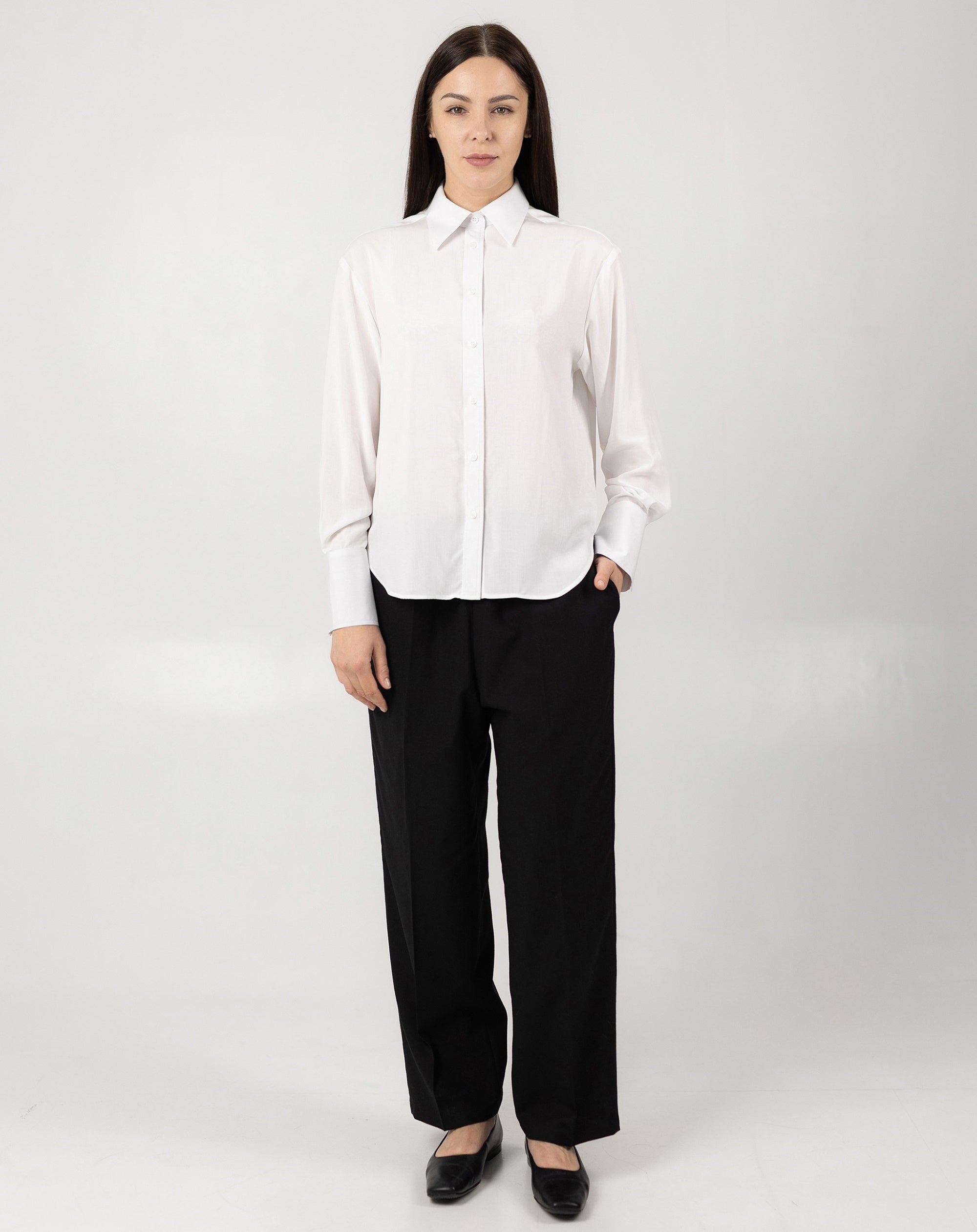 Classic Viscose Blouse White