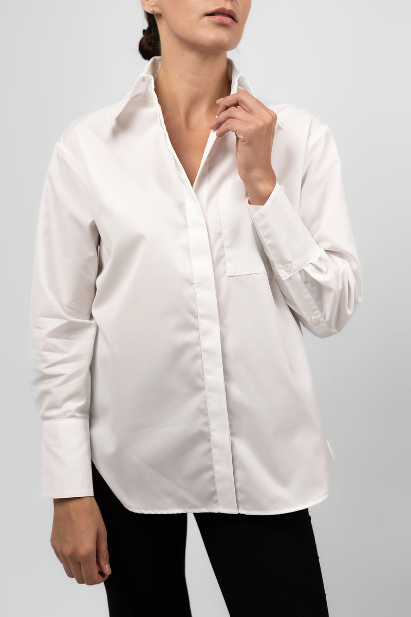 Classic cotton shirt in white