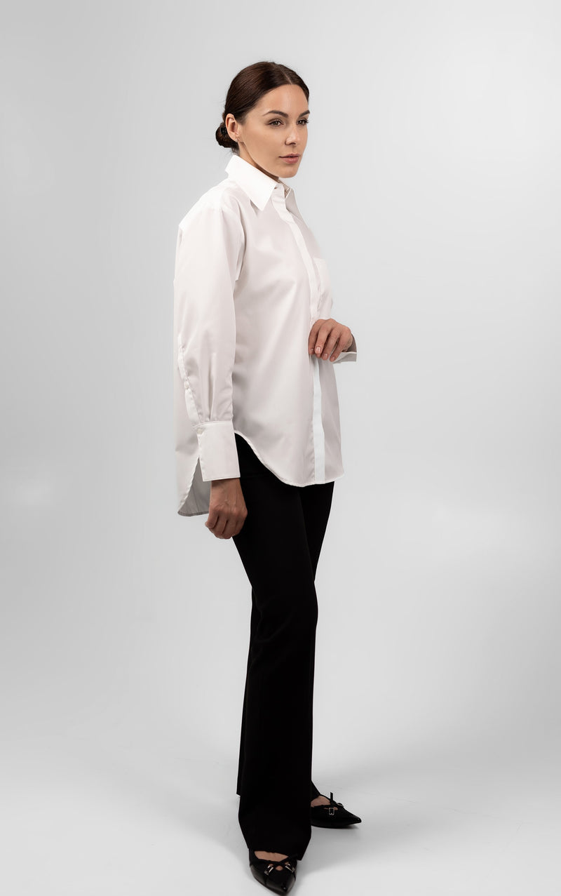 Classic cotton shirt in white