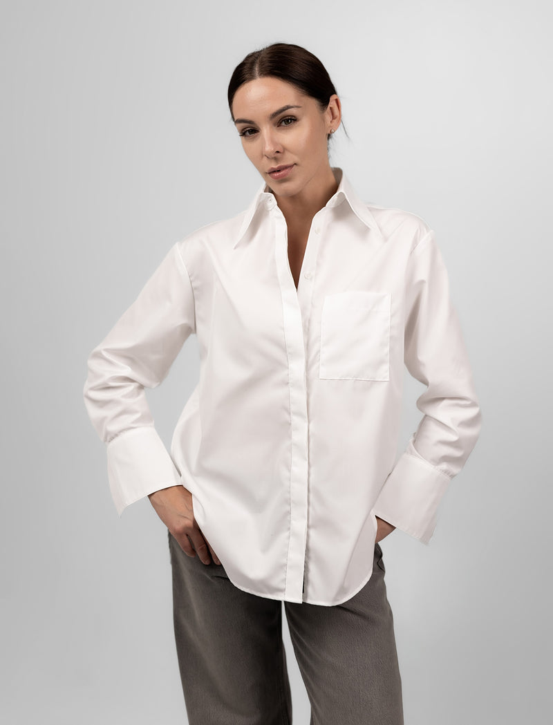 Classic cotton shirt in white
