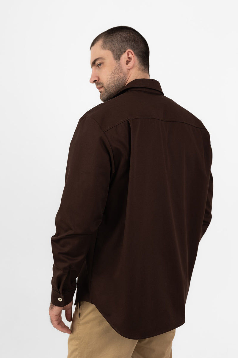 Travel shirt-jacket – BROWN
