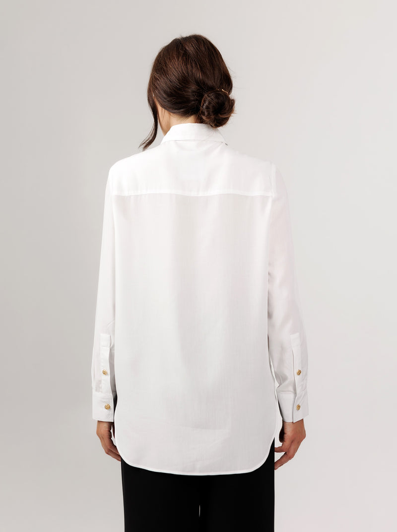 Classic white shirt elegant collar