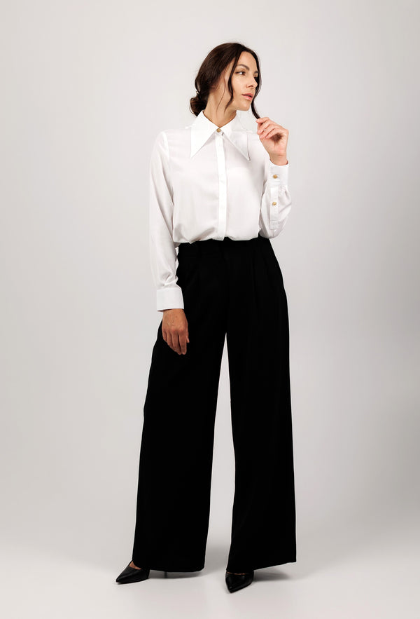 Classic white shirt elegant collar