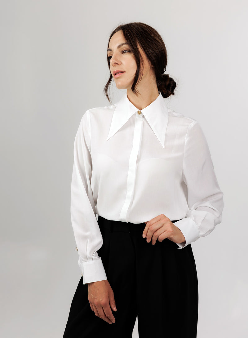 Classic white shirt elegant collar